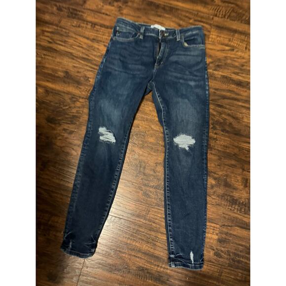 KanCan Jeans Size 11/29 High Rise Skinny Stretch Medium Wash Distressed - Picture 2 of 8